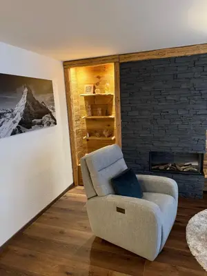 Ein Sitzbereich in der Unterkunft Appartement Everest