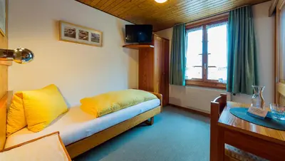 Ein Sitzbereich in der Unterkunft Swiss Lodge Joopi