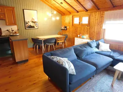 Ein Sitzbereich in der Unterkunft Chalet Bortergade