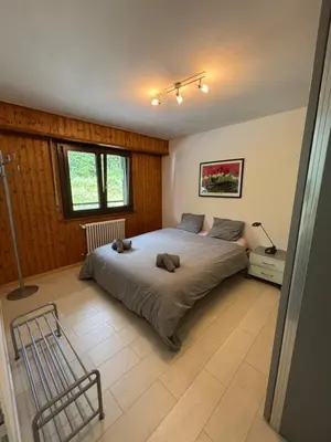 Ein Bett oder Betten in einem Zimmer der Unterkunft Ski in Ski out au pied des pistes à Thyon - Les Collons!