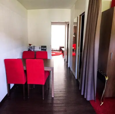 Ein Sitzbereich in der Unterkunft Residence Caddies Club