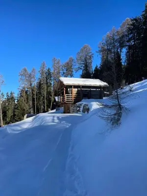 Contemporary Chalet in Mont-Noble with Mountain View. im Winter