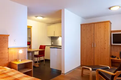 Küche/Küchenzeile in der Unterkunft Jägerhof Serviced Apartements