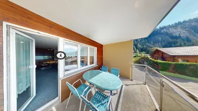 Ein allgemeiner Bergblick oder ein Berglick von der Ferienwohnung aus