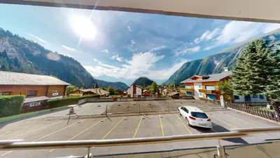 Ein allgemeiner Bergblick oder ein Berglick von der Ferienwohnung aus