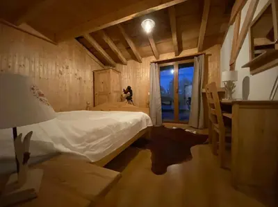 Ein Bett oder Betten in einem Zimmer der Unterkunft Marvellous apartment with view on the Alps!