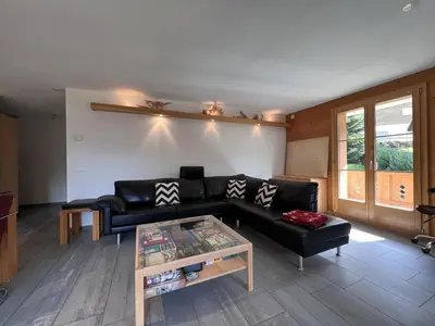 Ein Sitzbereich in der Unterkunft Chalet Bergrose 3