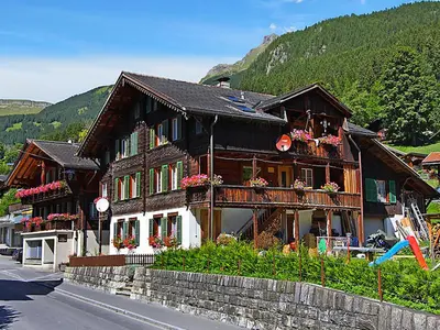Ein allgemeiner Bergblick oder ein Berglick von der Ferienwohnung aus
