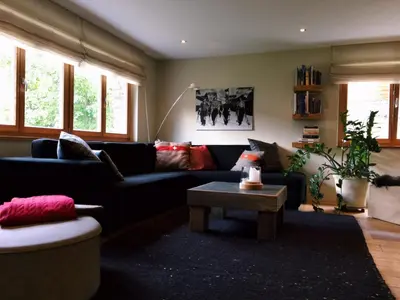 Ein Sitzbereich in der Unterkunft Swissalpschalet 4-5 Check also our new home Swissalpschalet 6 PRO