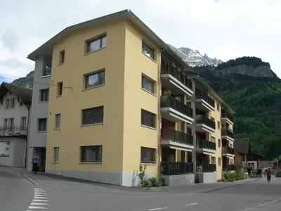 Ein allgemeiner Bergblick oder ein Berglick von der Ferienwohnung aus
