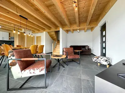 Ein Sitzbereich in der Unterkunft My Mountain Paradise - Swiss Alps