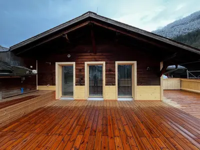Ein allgemeiner Bergblick oder ein Berglick von der Ferienwohnung aus