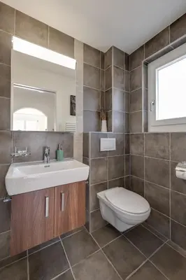 Ein Badezimmer in der Unterkunft Bergoase für zwei - mit Terrasse & Bergkulisse