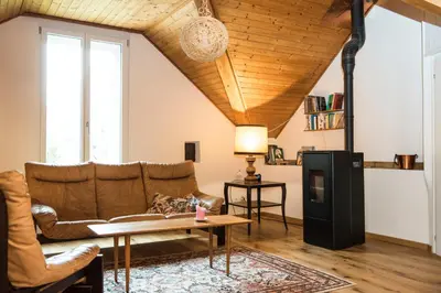 Ein Sitzbereich in der Unterkunft Wild Valley Village Life Apartment in Onsernone