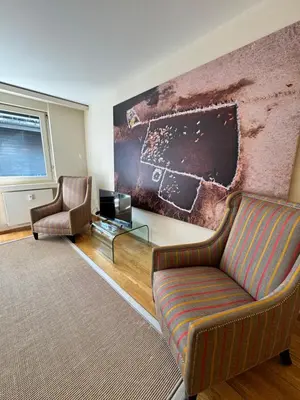 Ein Sitzbereich in der Unterkunft Turquino B - Large studio with balcony in Zermatt