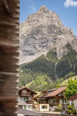 Ein allgemeiner Bergblick oder ein Berglick von der Ferienwohnung aus