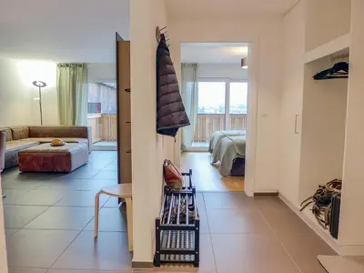 Ein Bett oder Betten in einem Zimmer der Unterkunft Apartment Ibex by Interhome