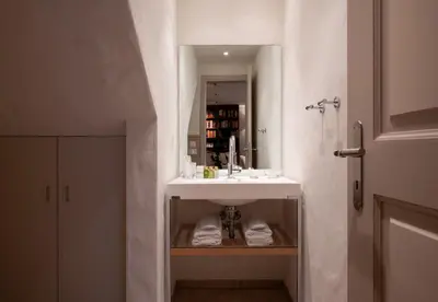 Ein Badezimmer in der Unterkunft Chalet Huttli