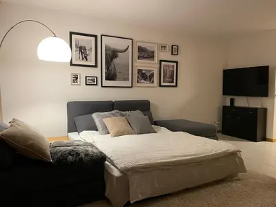 Ein Bett oder Betten in einem Zimmer der Unterkunft Vieux Valais EG Ost