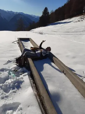 Schönes Studio in Guttet im Winter