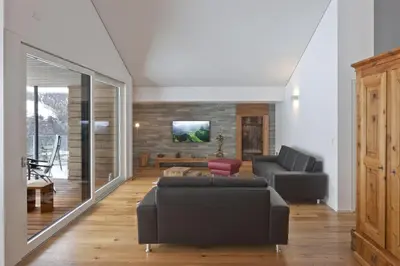Ein Sitzbereich in der Unterkunft Bietschhornblick