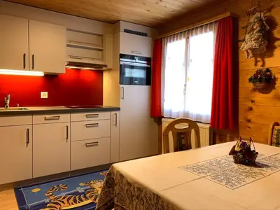 Küche/Küchenzeile in der Unterkunft Ferienwohnung Haus Mühlebach