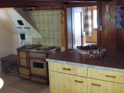 Küche/Küchenzeile in der Unterkunft Ferienwohnung Berner Oberland - Guttannen