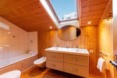 Ein Badezimmer in der Unterkunft Chalet Ruthchen