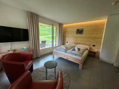 Ein Bett oder Betten in einem Zimmer der Unterkunft Studio Blitzingen, Castle A1