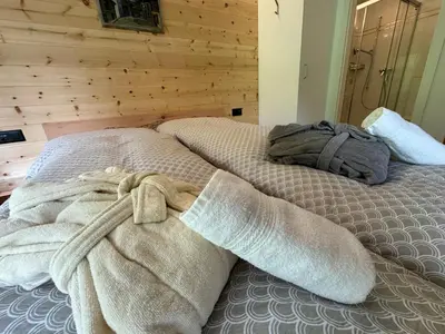 Ein Bett oder Betten in einem Zimmer der Unterkunft Studio Blitzingen, Castle A1