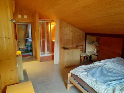 Ein Bett oder Betten in einem Zimmer der Unterkunft Studio sans cuisine