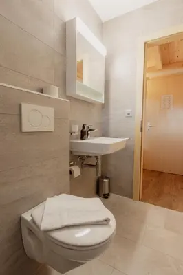 Ein Badezimmer in der Unterkunft Studio rénové à Grimentz