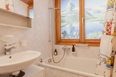 Ein Badezimmer in der Unterkunft Studio dans le plus beau village de Suisse