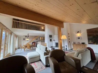 Ein Sitzbereich in der Unterkunft Chalet Bella Vista 12 - Penthouse