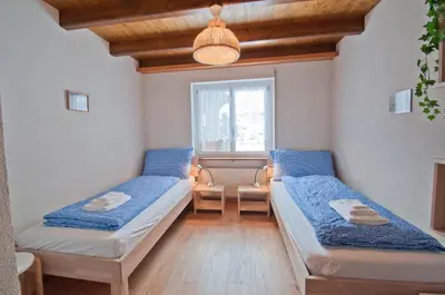 Ein Bett oder Betten in einem Zimmer der Unterkunft Haus Bodmen B, Apartment Stellisee