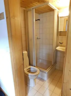 Ein Badezimmer in der Unterkunft Chalet Schneeflöckli
