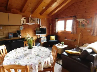 Küche/Küchenzeile in der Unterkunft Chalet Schneeflöckli