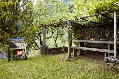 Ein Garten an der Unterkunft Wild Valley Rustico Esclusivo in Valle Onsernone