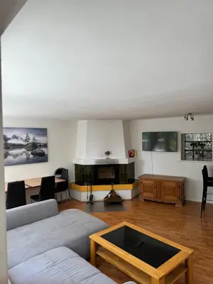 Ein Sitzbereich in der Unterkunft Garden House