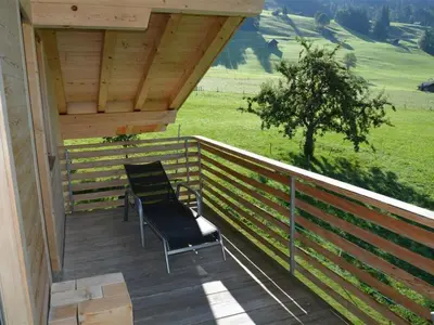 Ein Balkon oder eine Terrasse in der Unterkunft Apartment Alpha by Interhome