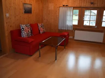 Ein Sitzbereich in der Unterkunft Apartment Trachsel-Huus by Interhome
