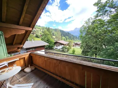 Ein allgemeiner Bergblick oder ein Berglick von der Ferienwohnung aus