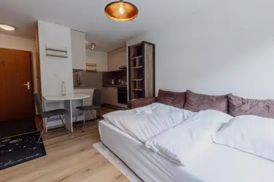 Ein Bett oder Betten in einem Zimmer der Unterkunft Appartement ski in&out à Thyon