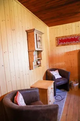 Ein Sitzbereich in der Unterkunft Ô Bercail