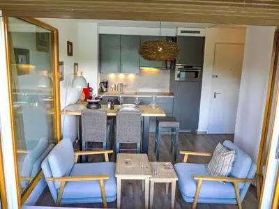 Küche/Küchenzeile in der Unterkunft Studio Golf Bellerive 76 by Interhome