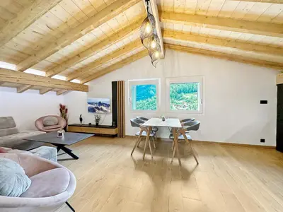 Ein Sitzbereich in der Unterkunft Dynastic Penthouse - 4 Valleys - Swiss Alps