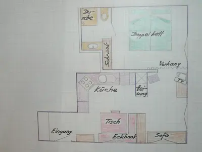 Grundriss der Unterkunft Apartment Bärgchutzli Parterre by Interhome