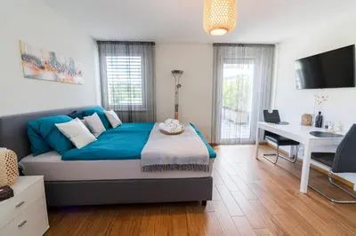 TV/Unterhaltungsangebot in der Unterkunft Terrace Apartment Einigen