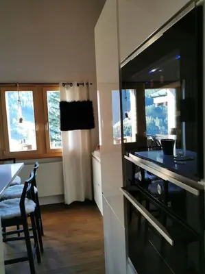 Küche/Küchenzeile in der Unterkunft Charmante Loft Wohnung in den Bergen