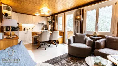 Küche/Küchenzeile in der Unterkunft Chalet Tannen Hüsli, Breiten